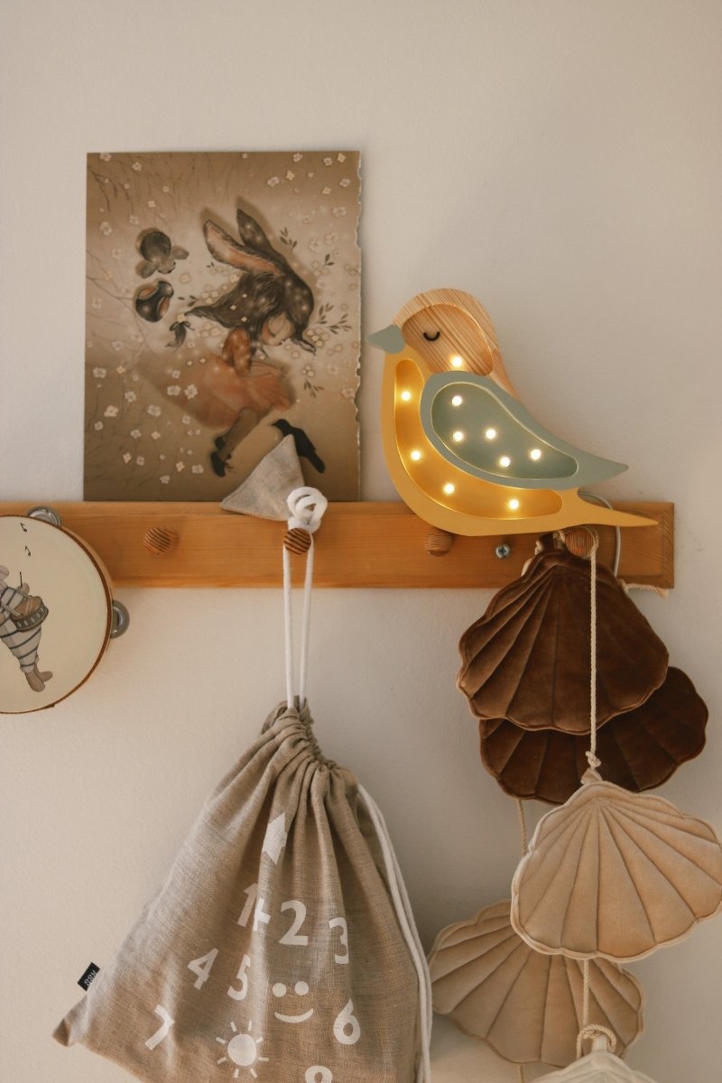 Handmade Mini Wooden Night Light (Bird) - Tiny Tugz™