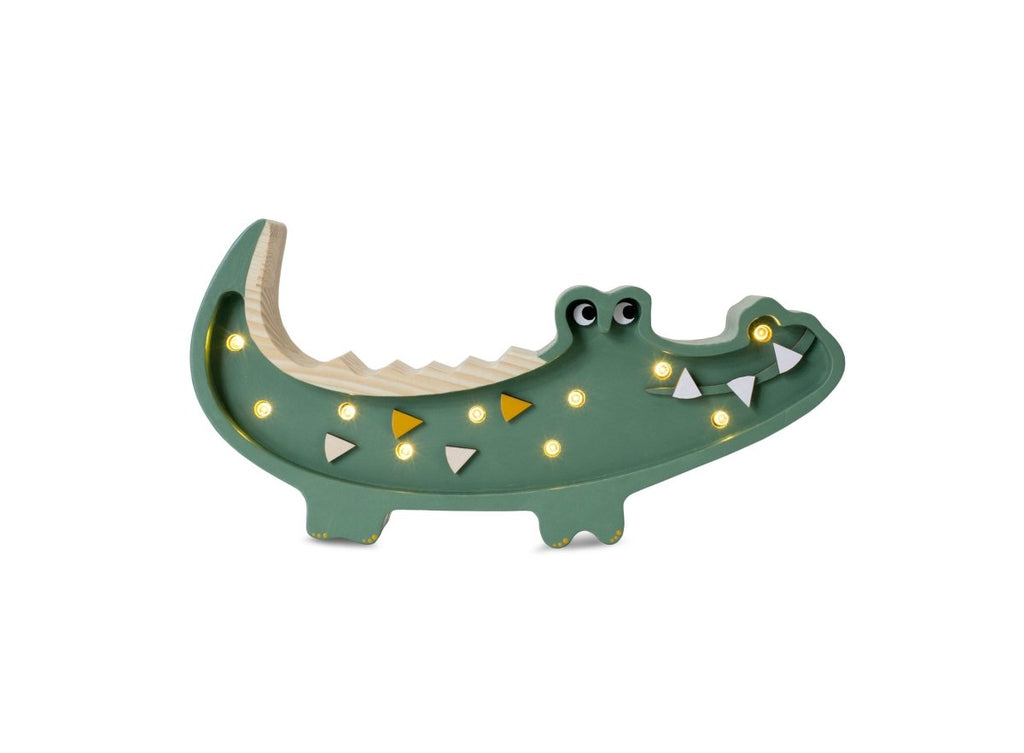 Handmade Mini Wooden Night Light (Crocodile) - Tiny Tugz™