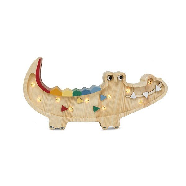 Handmade Mini Wooden Night Light (Crocodile) - Tiny Tugz™