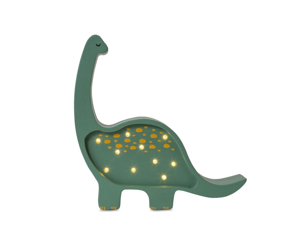 Handmade Mini Wooden Night Light (Dino Diplodocus). - Tiny Tugz™