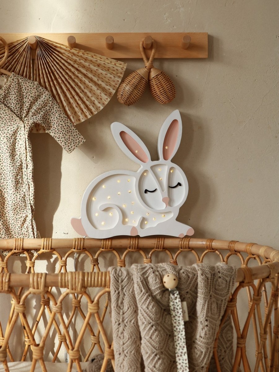 Handmade Wooden Night Light (Bunny) - Tiny Tugz™