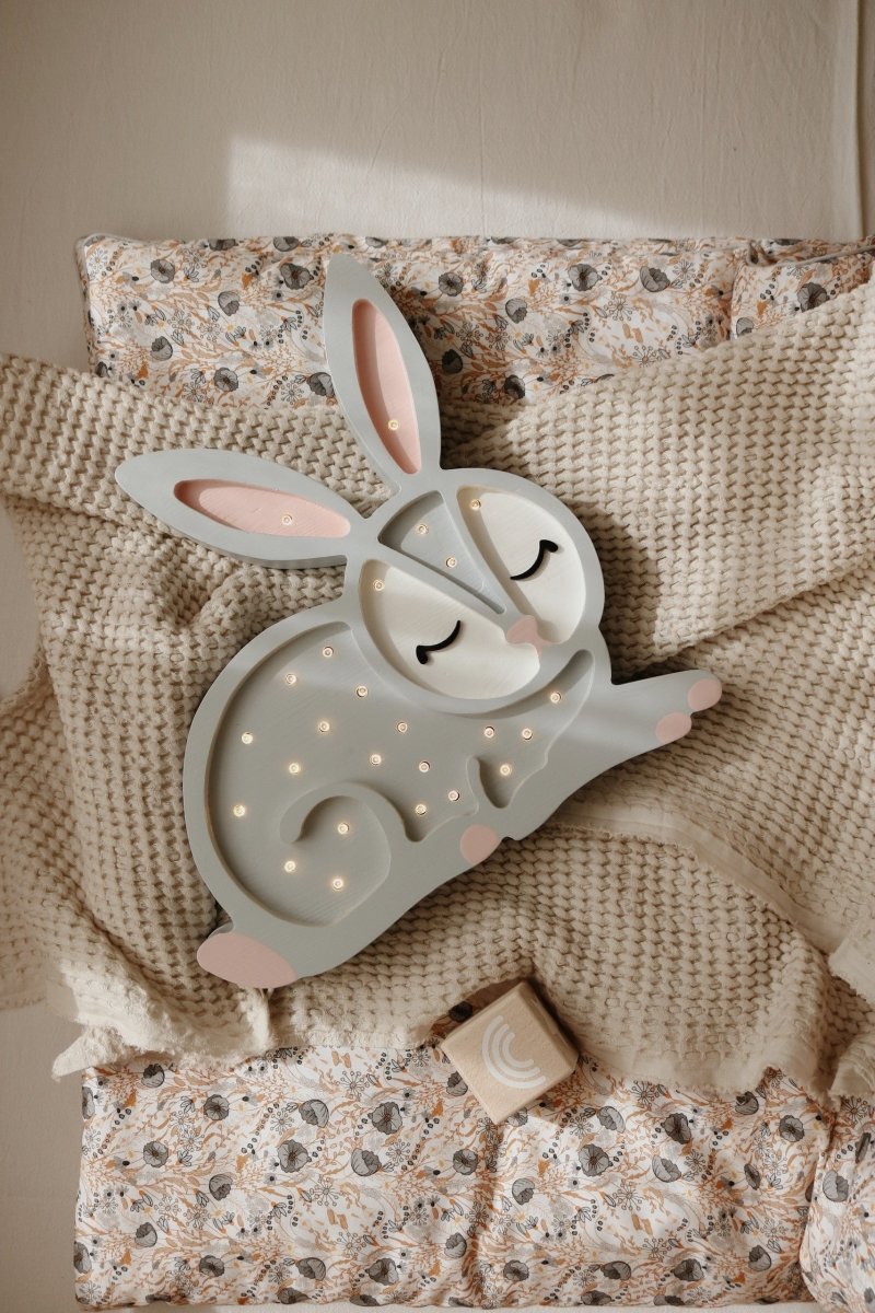 Handmade Wooden Night Light (Bunny) - Tiny Tugz™