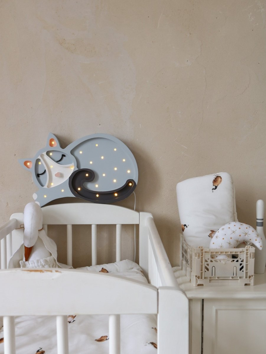 Handmade Wooden Night Light (Cat) - Tiny Tugz™