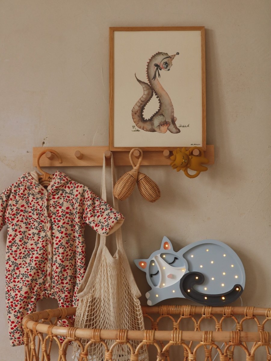 Handmade Wooden Night Light (Cat) - Tiny Tugz™