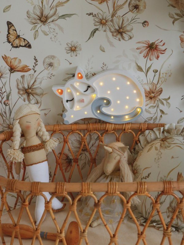 Handmade Wooden Night Light (Cat) - Tiny Tugz™