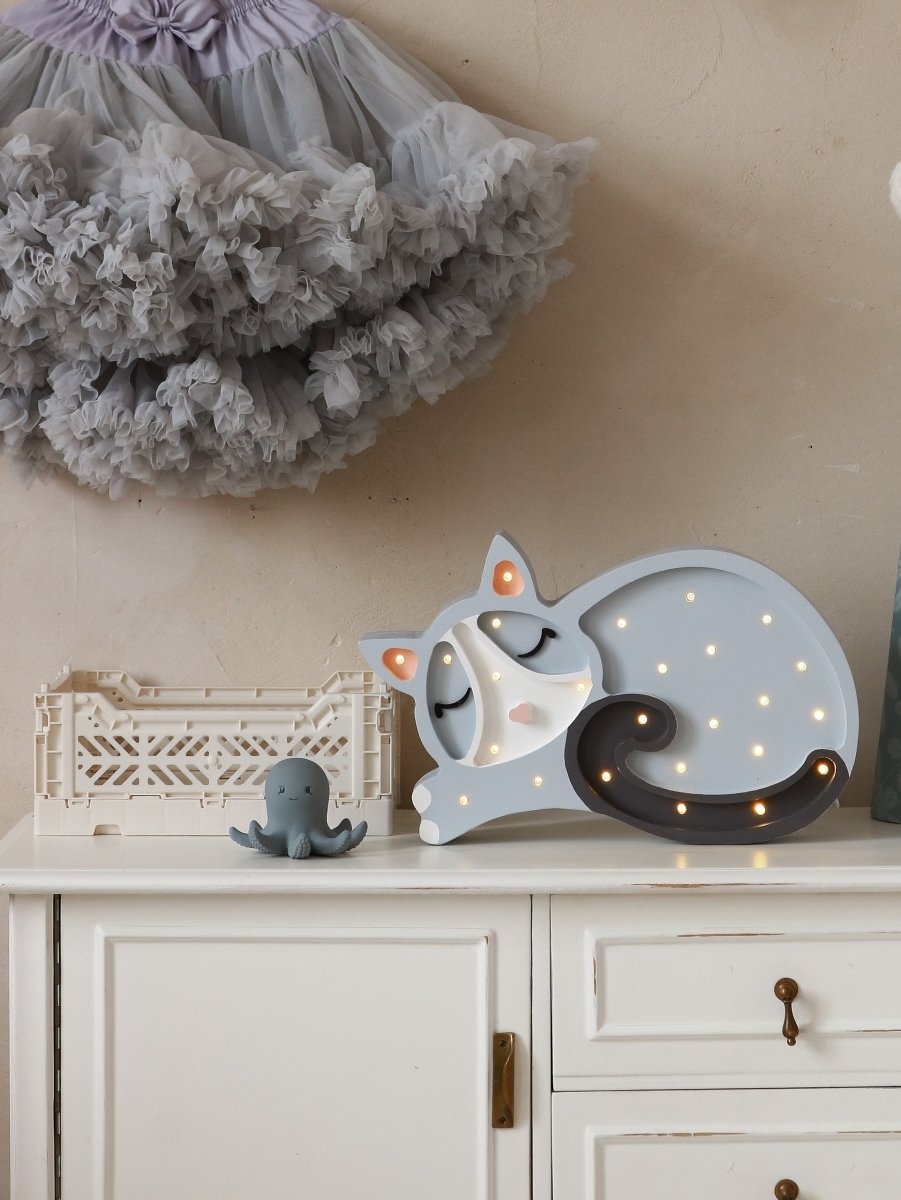 Handmade Wooden Night Light (Cat) - Tiny Tugz™
