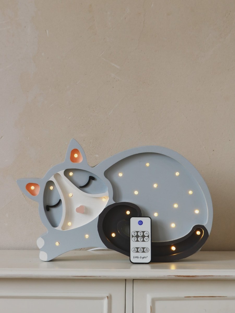 Handmade Wooden Night Light (Cat) - Tiny Tugz™