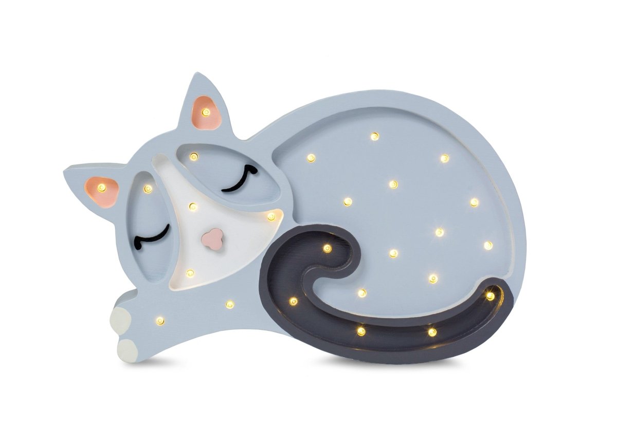 Handmade Wooden Night Light (Cat) - Tiny Tugz™