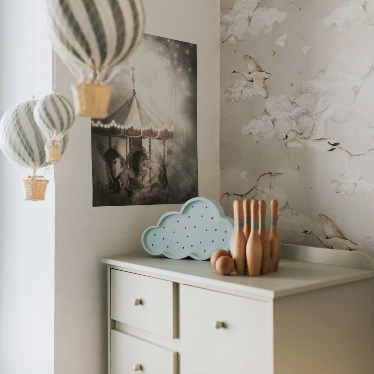 Handmade Wooden Night Light (Cloud) - Tiny Tugz™