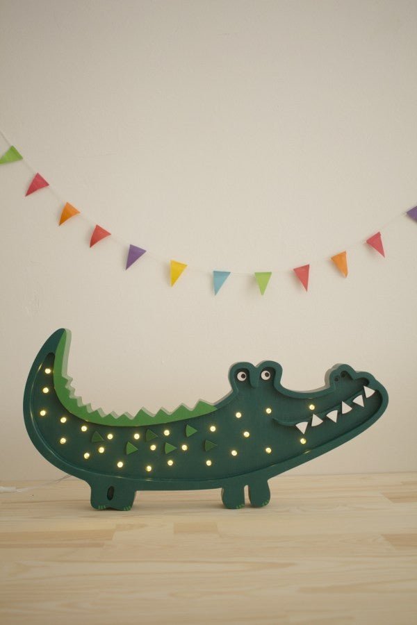 Handmade Wooden Night Light (Crocodile) - Tiny Tugz™