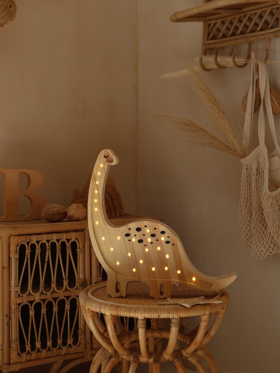 Handmade Wooden Night Light (Dino Diplodocus) - Tiny Tugz™