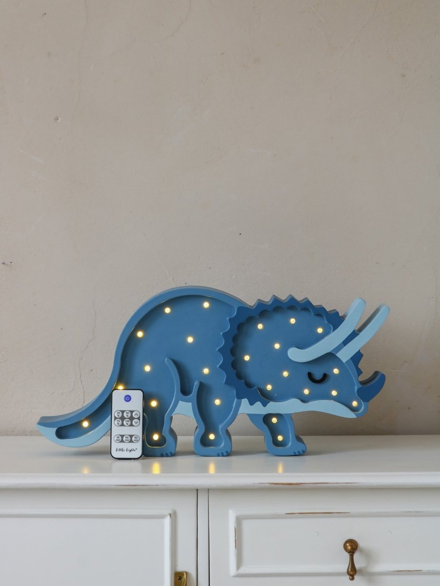 Handmade Wooden Night Light (Dino Triceratops) - Tiny Tugz™