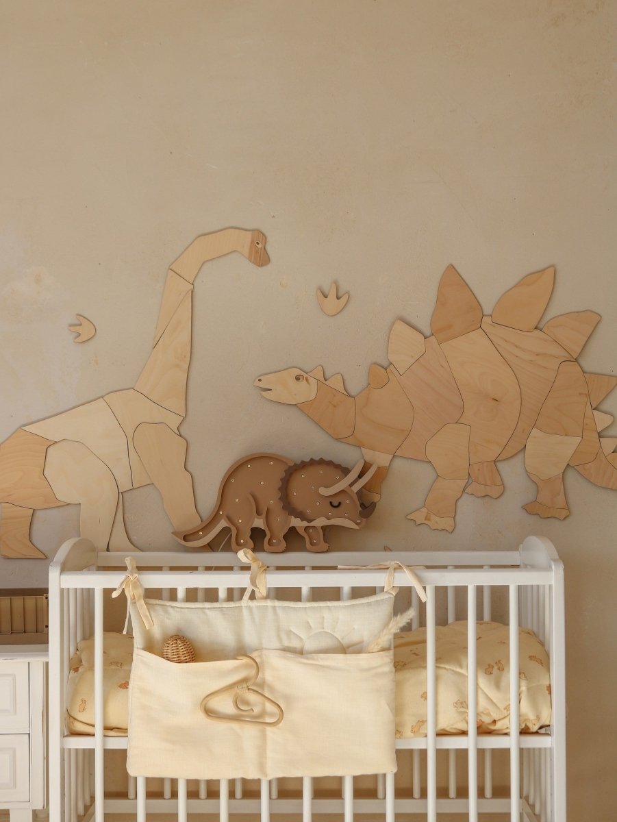 Handmade Wooden Night Light (Dino Triceratops) - Tiny Tugz™