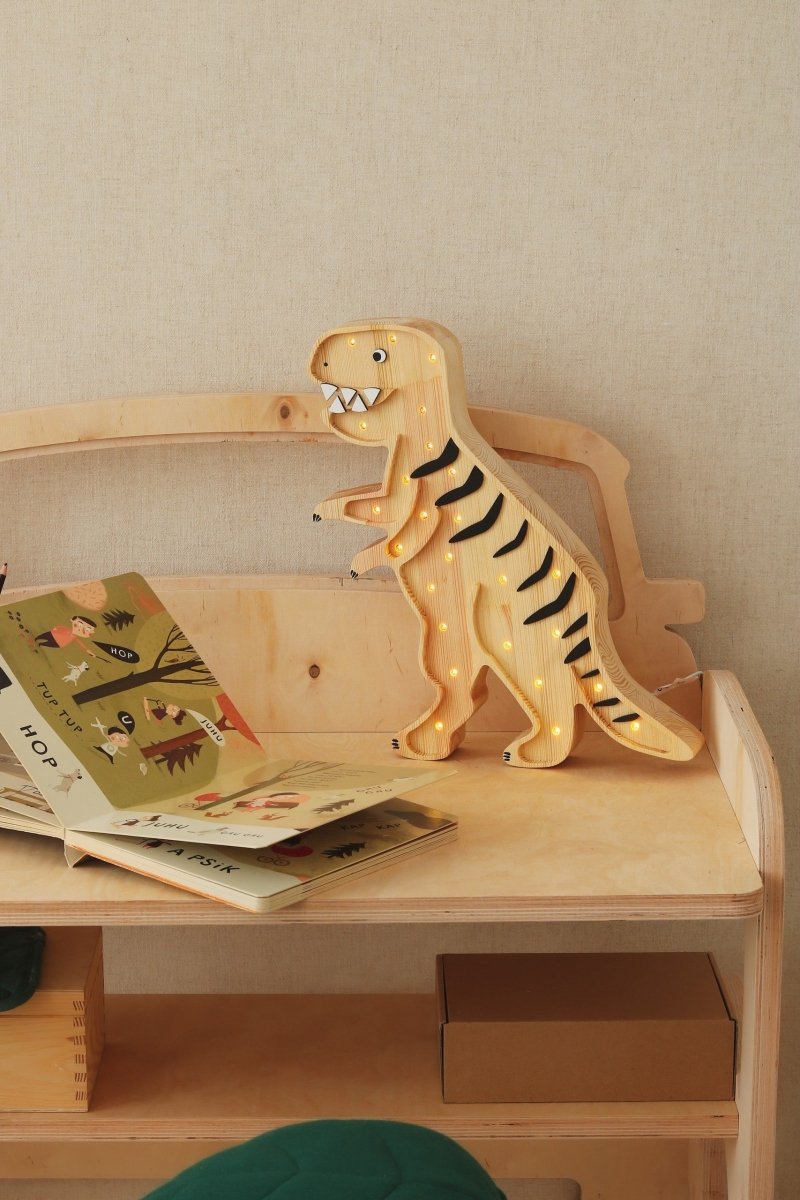 Handmade Wooden Night Light (Dinosaur T-Rex) - Tiny Tugz™