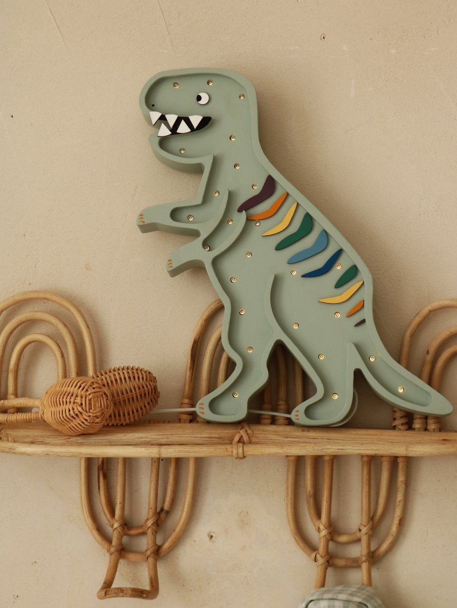 Handmade Wooden Night Light (Dinosaur T-Rex) - Tiny Tugz™