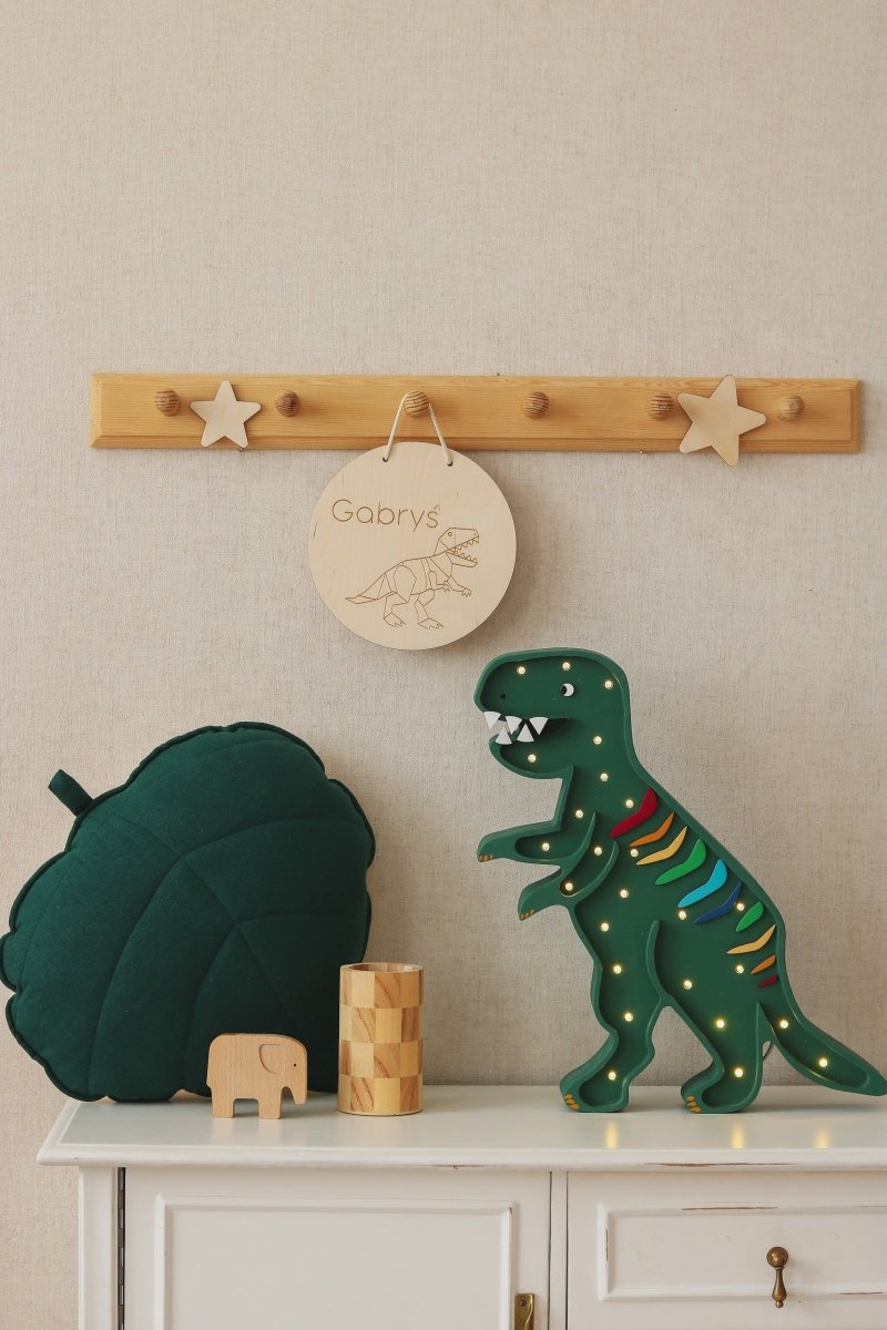 Handmade Wooden Night Light (Dinosaur T-Rex) - Tiny Tugz™