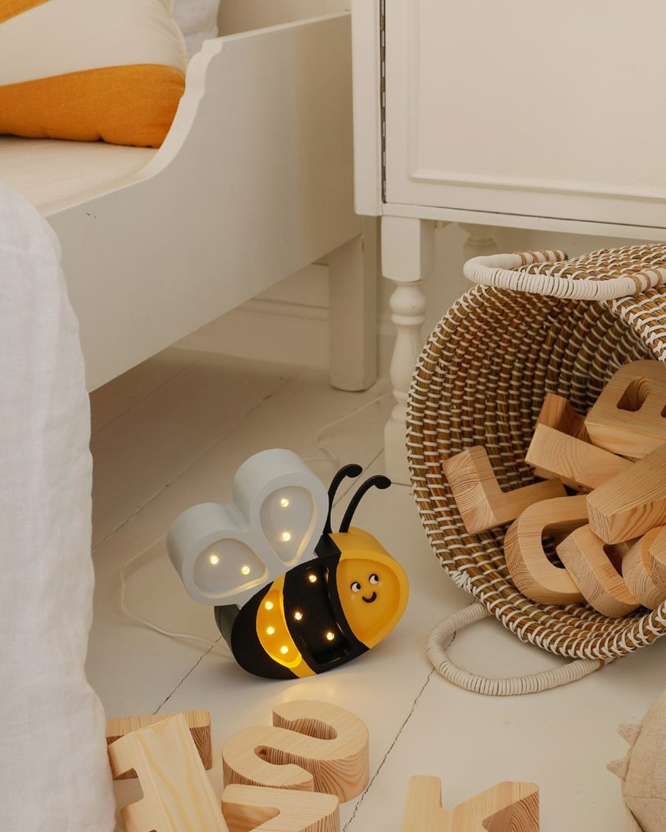 Handmade Wooden Night Light (Happy Bee) - Tiny Tugz™
