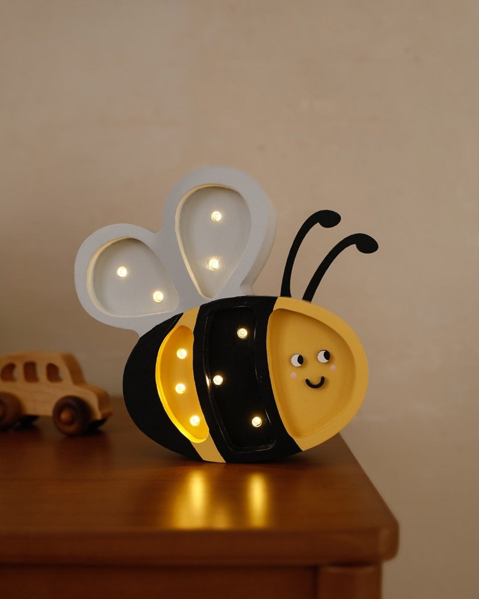 Handmade Wooden Night Light (Happy Bee) - Tiny Tugz™