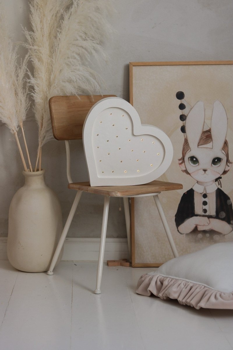 Handmade Wooden Night Light (Heart) - Tiny Tugz™