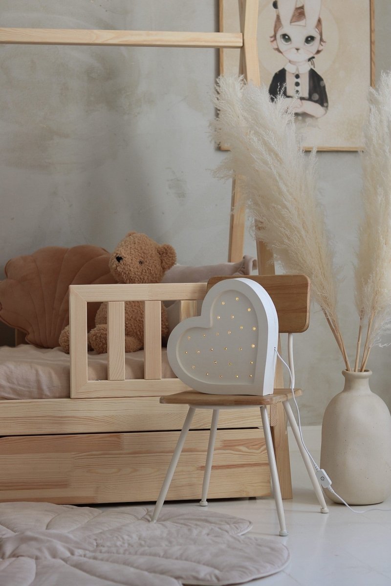 Handmade Wooden Night Light (Heart) - Tiny Tugz™