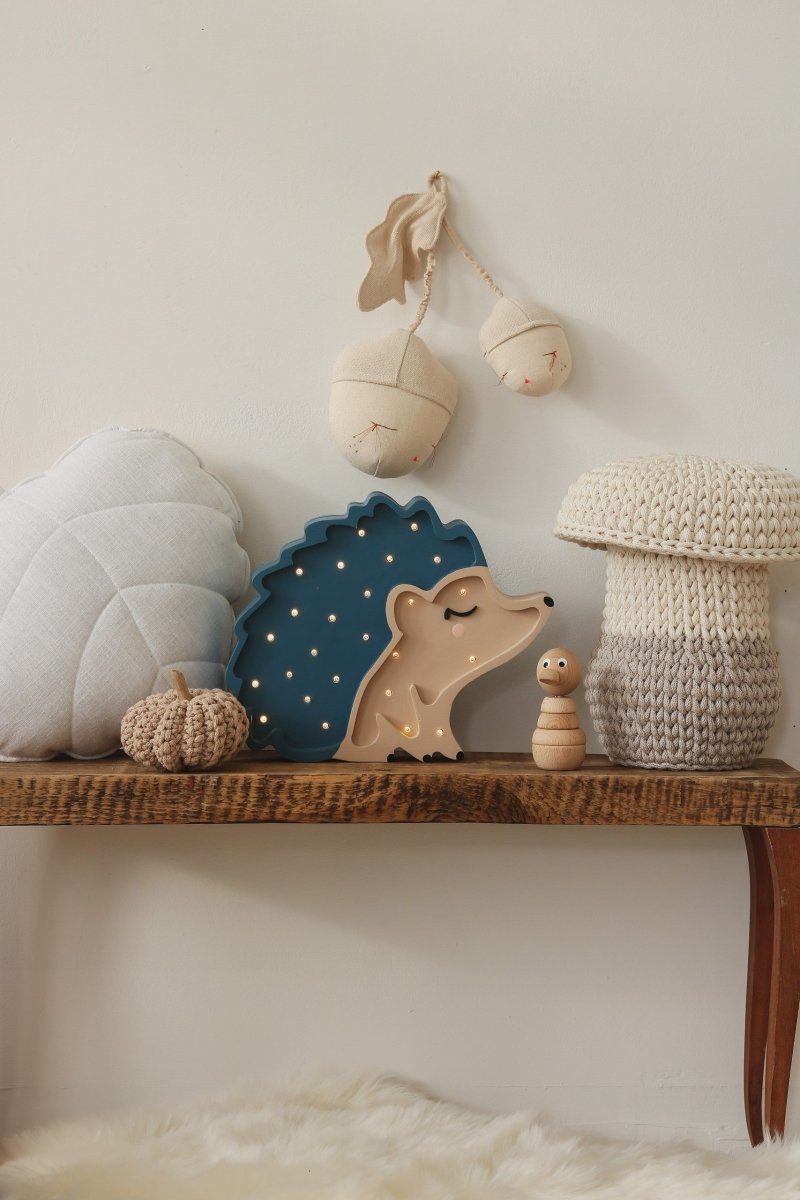 Handmade Wooden Night Light (Hedgehog) - Tiny Tugz™