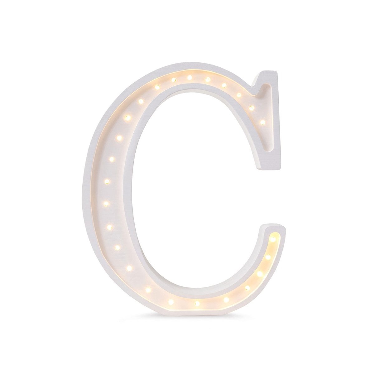 Handmade Wooden Night Light (Letter C) - Tiny Tugz™