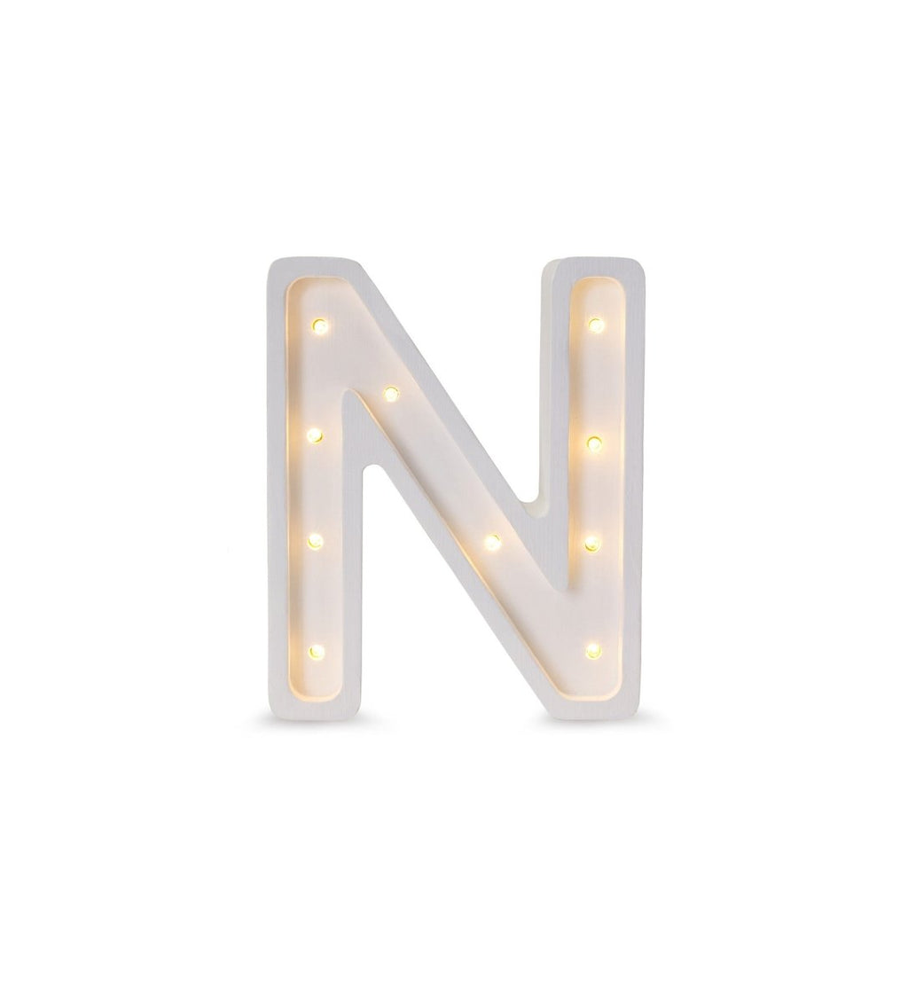 Handmade Wooden Night Light (Letter N) - Tiny Tugz™