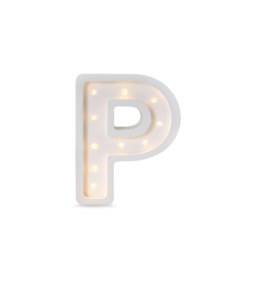 Handmade Wooden Night Light (Letter P) - Tiny Tugz™