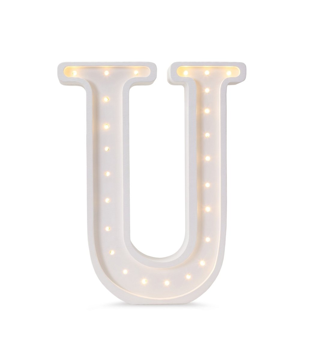 Handmade Wooden Night Light (Letter U) - Tiny Tugz™