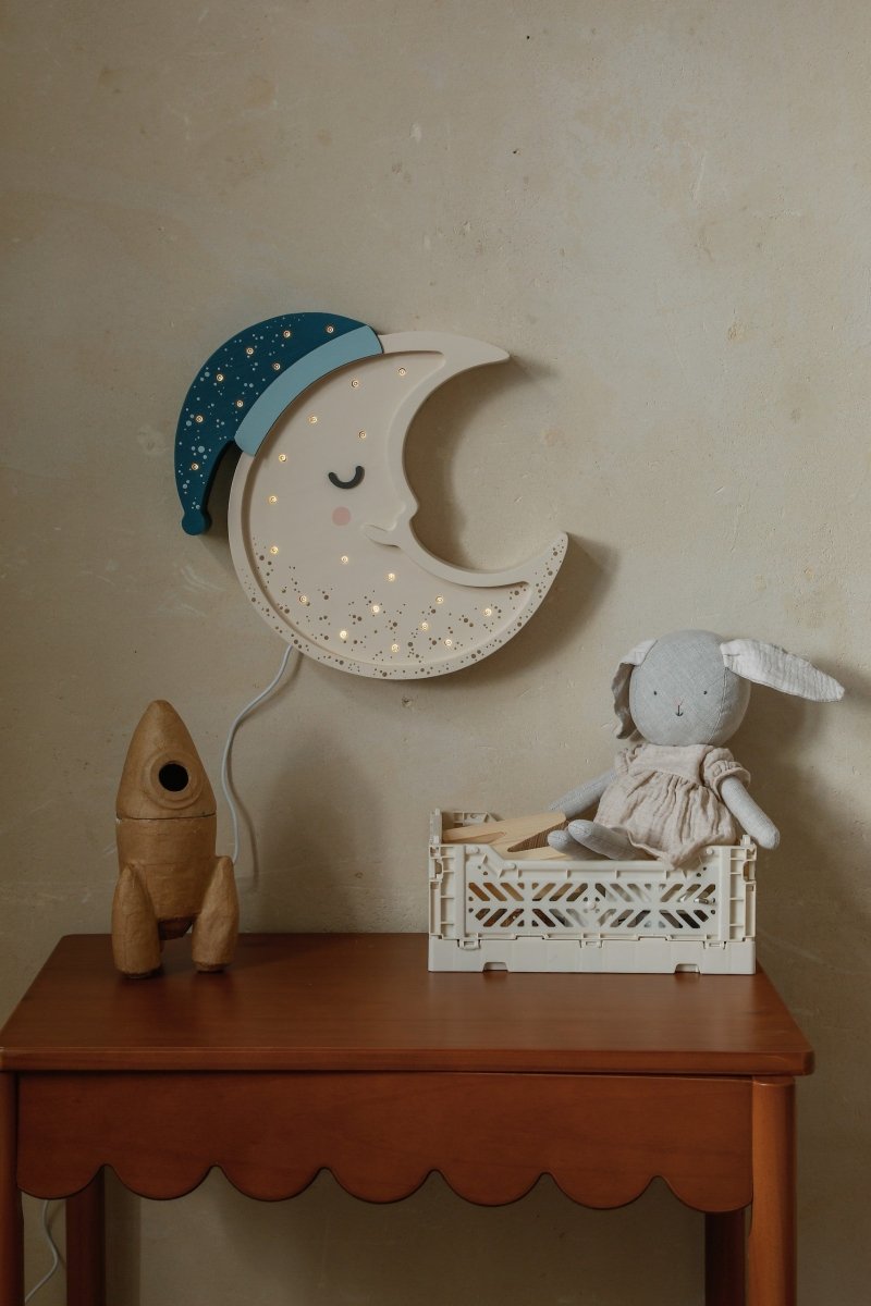 Handmade Wooden Night Light (Moon) - Tiny Tugz™