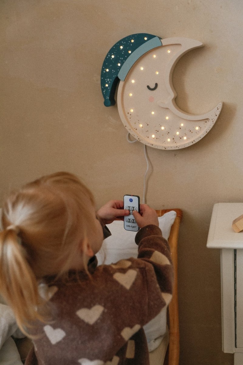 Handmade Wooden Night Light (Moon) - Tiny Tugz™