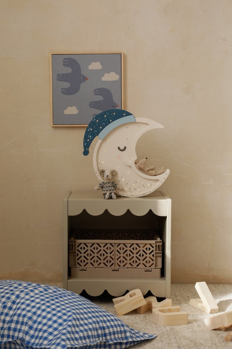 Handmade Wooden Night Light (Moon) - Tiny Tugz™