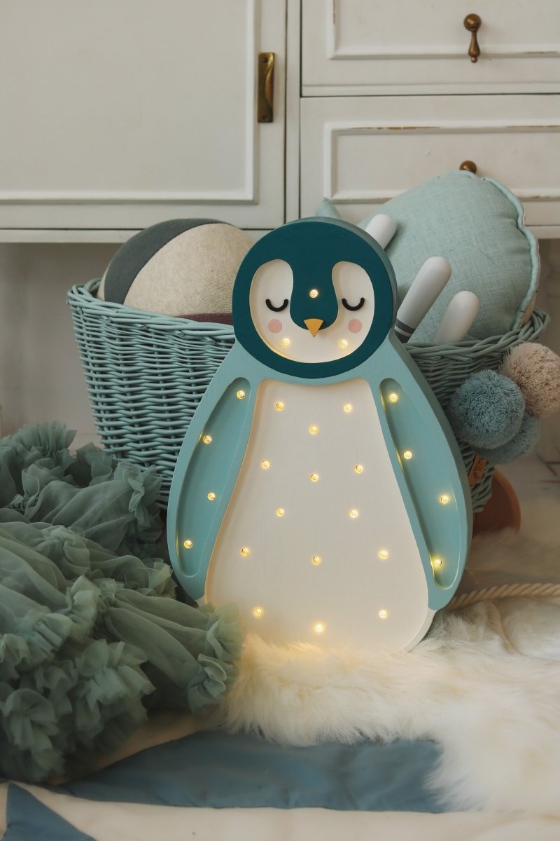 Handmade Wooden Night Light (Penguin) - Tiny Tugz™