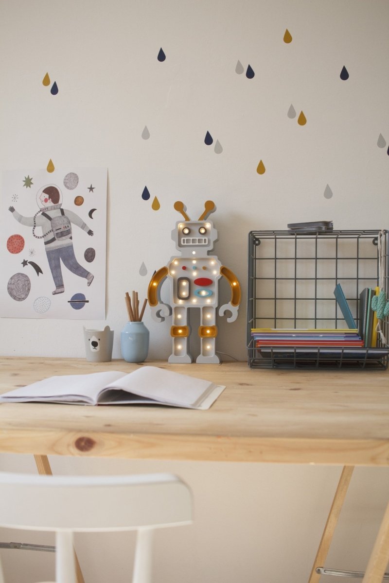 Handmade Wooden Night Light (Robot) - Tiny Tugz™