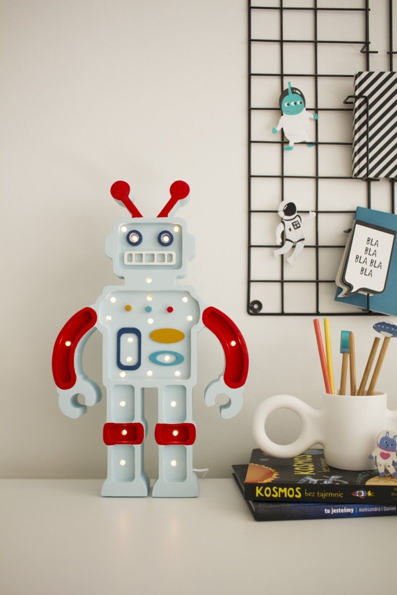 Handmade Wooden Night Light (Robot) - Tiny Tugz™