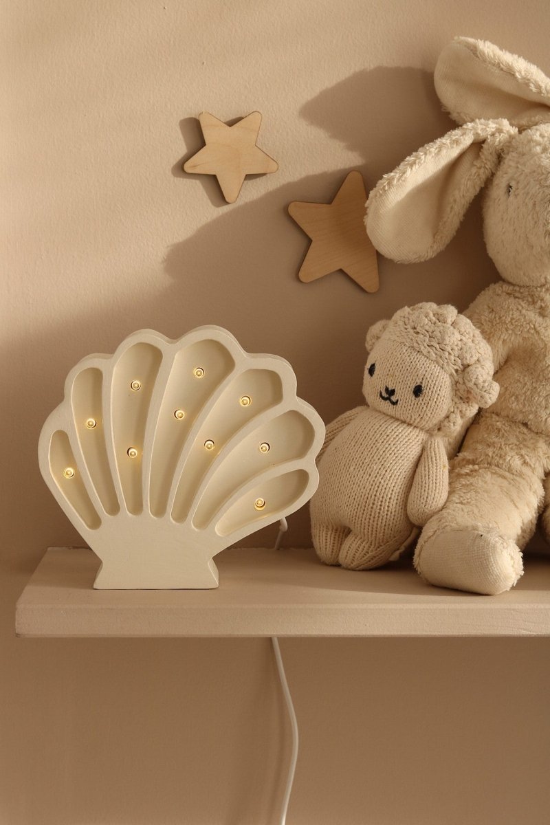 Handmade Wooden Night Light (Seashell) - Tiny Tugz™