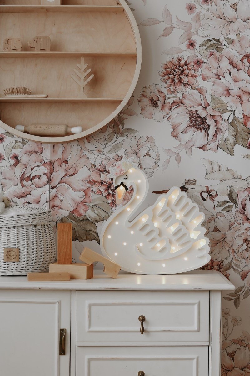 Handmade Wooden Night Light (Swan) - Tiny Tugz™