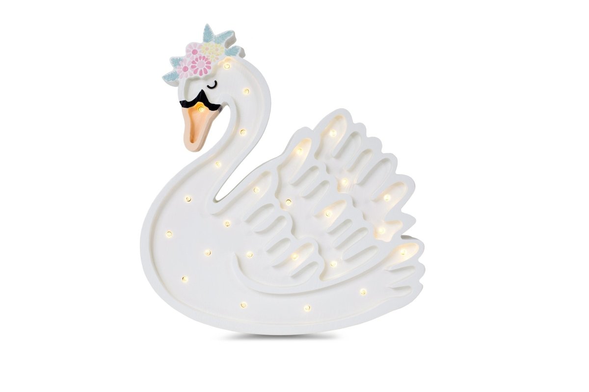 Handmade Wooden Night Light (Swan) - Tiny Tugz™