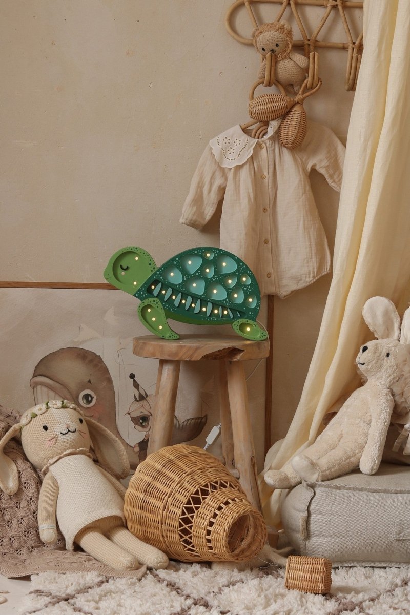 Handmade Wooden Night Light (Turtle) - Tiny Tugz™