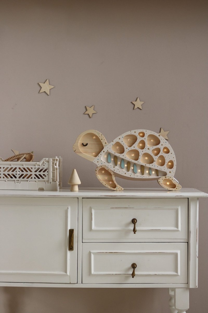 Handmade Wooden Night Light (Turtle) - Tiny Tugz™