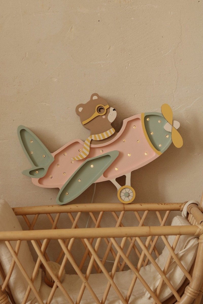 Handmade Wooden Night Light (Vintage Aircraft) - Tiny Tugz™