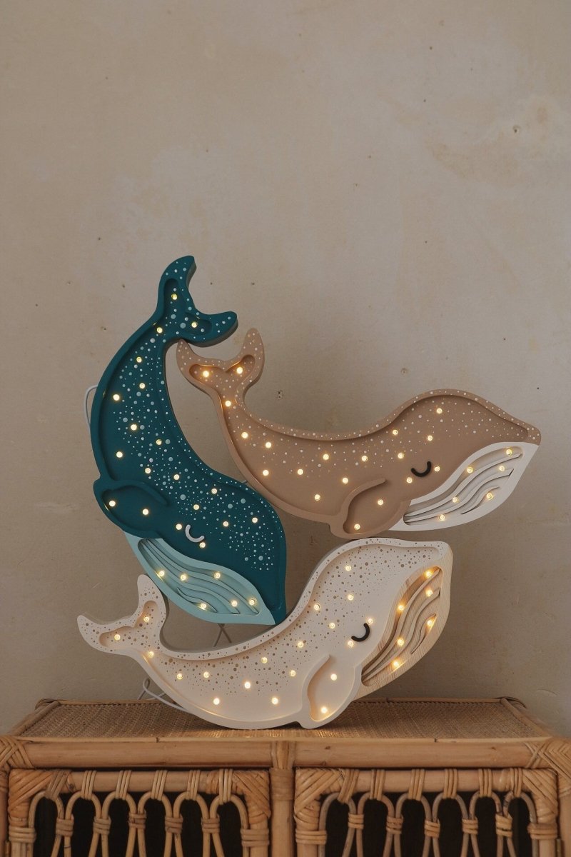 Handmade Wooden Night Light (Whale) - Tiny Tugz™