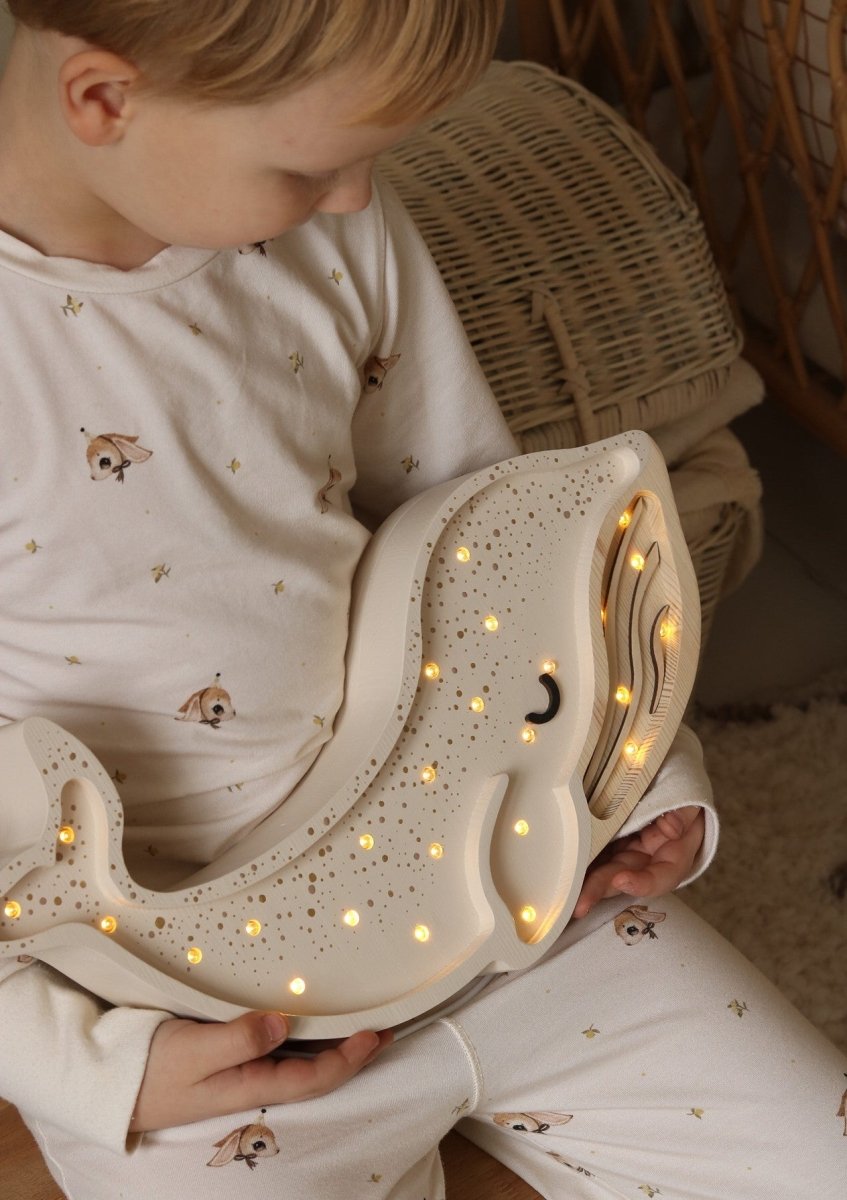 Handmade Wooden Night Light (Whale) - Tiny Tugz™