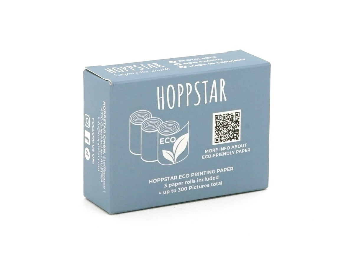 Hoppstar Eco paper rolls, three rolls shown