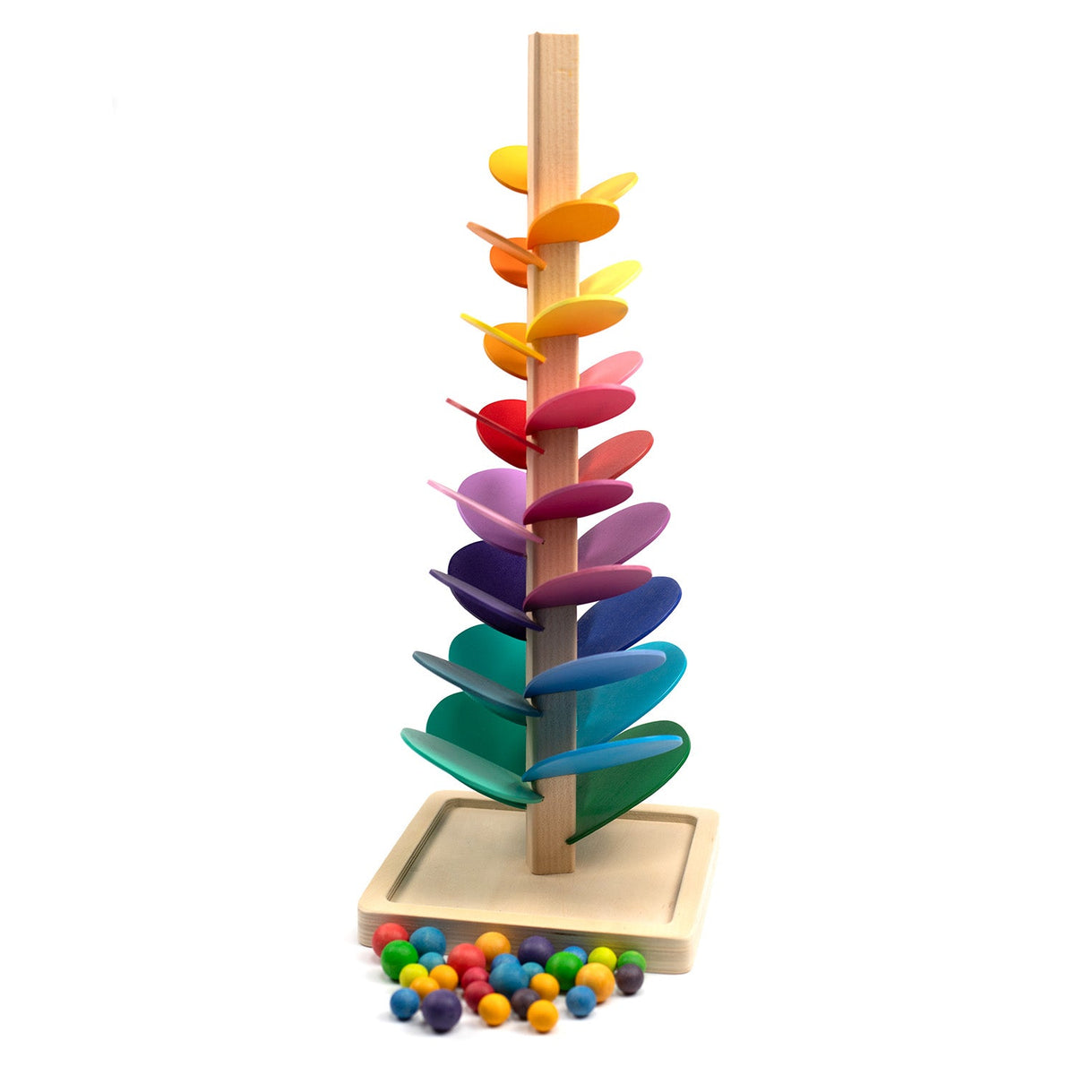 Wooden Toy - Marble Run Tree, Small - Montessori Open-Ended Toy