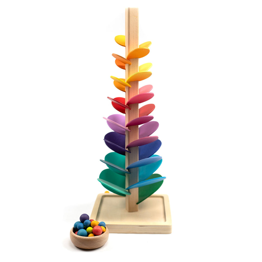 Wooden Toy - Marble Run Tree, Small - Montessori Open-Ended Toy