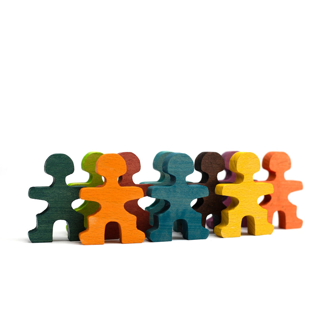 Wooden Toy - Stacking Figures / Acrobats - Montessori Open-Ended Toy
