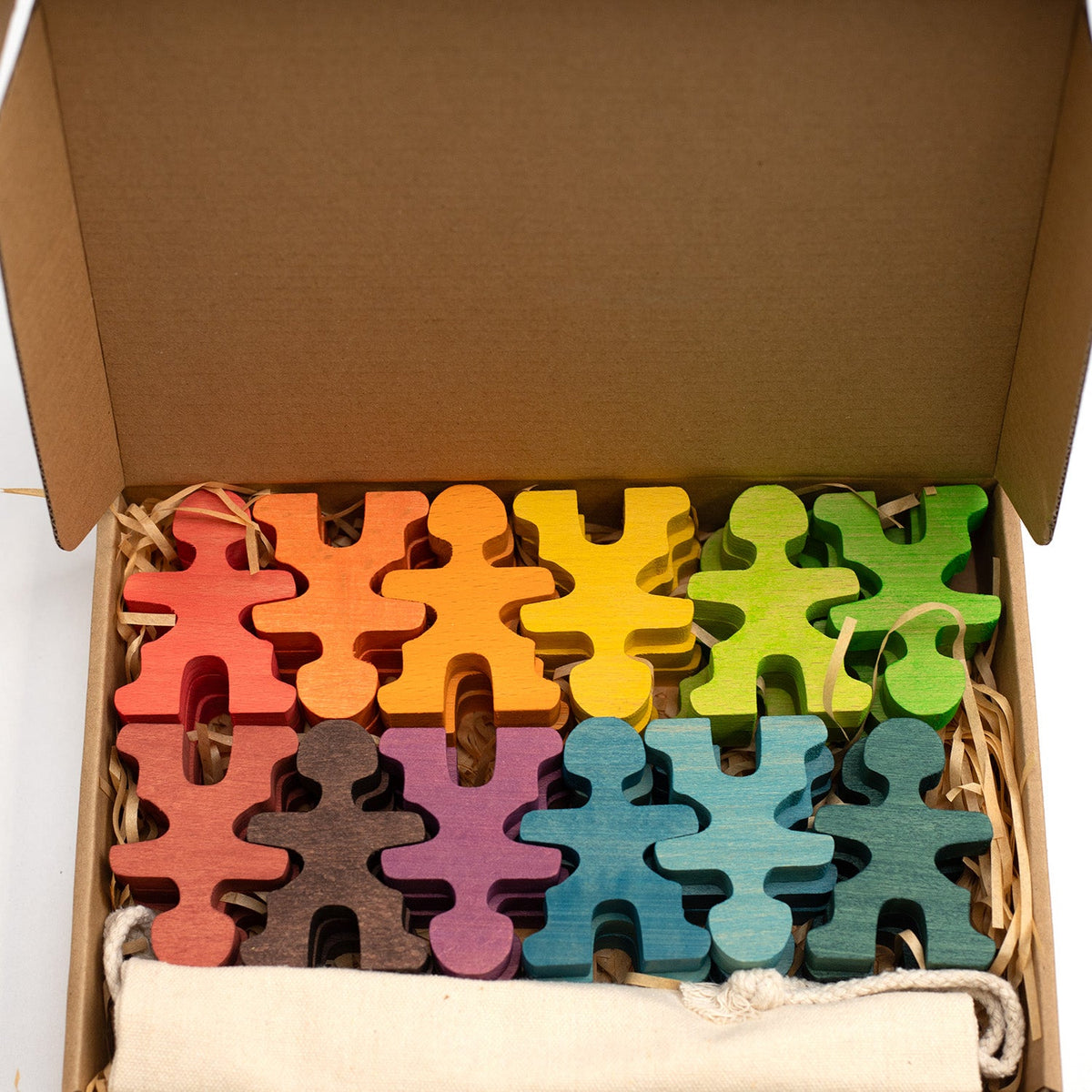 Wooden Toy - Stacking Figures / Acrobats - Montessori Open-Ended Toy