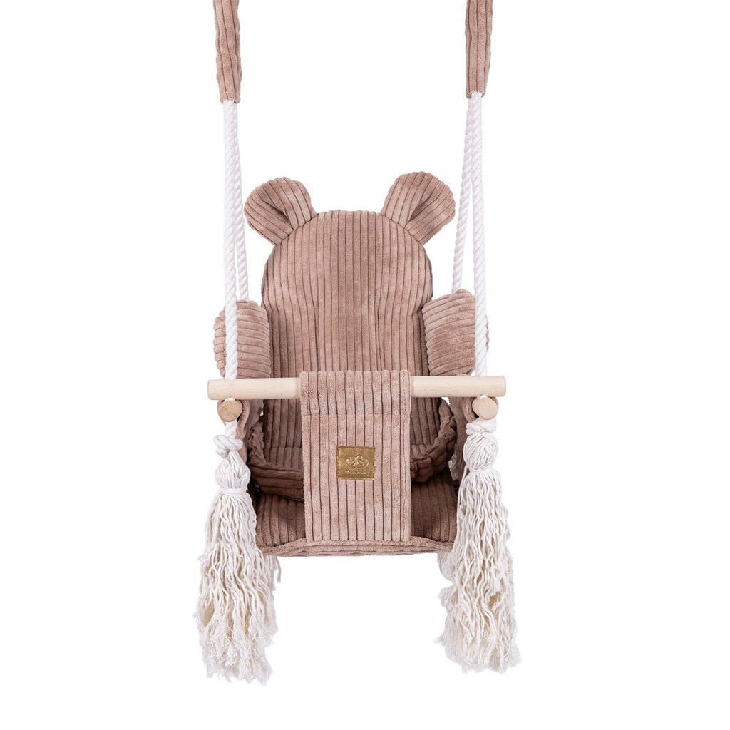 Indoor Baby Swing, Teddy - Pink Powder