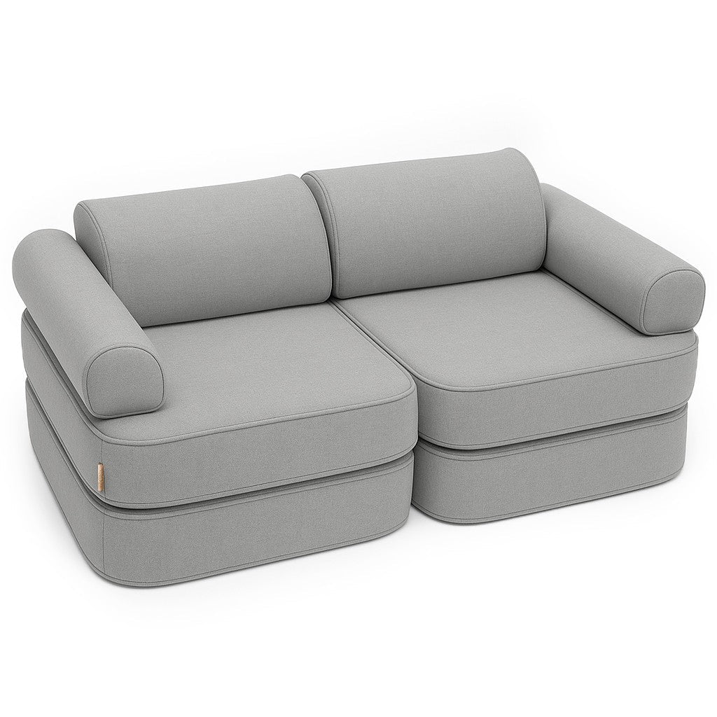 Indoor & Outdoor Kids Sofa Outzy, 6 Pieces - UV & Splash Resistant, 120 x 60 cm (Fog Grey) - Tiny Tugz™